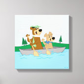 Yogi Beer en Boo Boo Fun Kano Adventure Canvas Afdruk (Voorkant)
