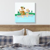 Yogi Beer en Boo Boo Fun Kano Adventure Canvas Afdruk (Insitu (Slaapkamer))