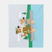 Yogi Beer en Boo Boo Fun Kano Adventure Fleece Deken (Voorkant)
