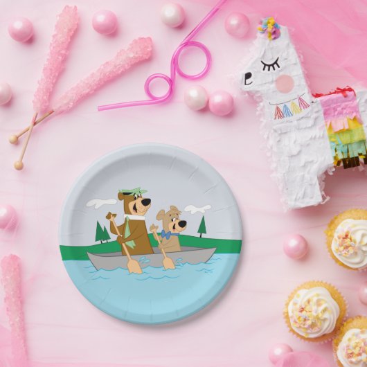 Yogi Beer en Boo Boo Fun Kano Adventure Papieren Bordje (Feest)