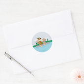 Yogi Beer en Boo Boo Fun Kano Adventure Ronde Sticker (Envelop)