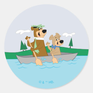 Yogi Beer en Boo Boo Fun Kano Adventure Ronde Sticker
