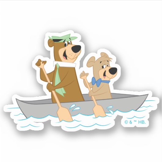 Yogi Beer en Boo Boo Fun Kano Adventure Sticker (Voorkant)