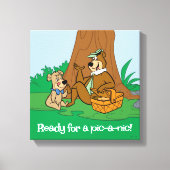 Yogi Beer en Boo-Boo picknick snack Canvas Afdruk (Voorkant)