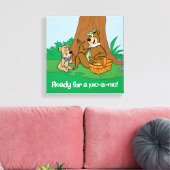 Yogi Beer en Boo-Boo picknick snack Canvas Afdruk (Insitu (Woonkamer))