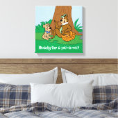 Yogi Beer en Boo-Boo picknick snack Canvas Afdruk (Insitu (Slaapkamer))