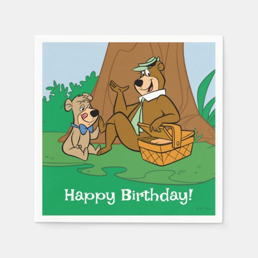 Yogi Beer en Boo-Boo picknick snack Servet (Voorkant)