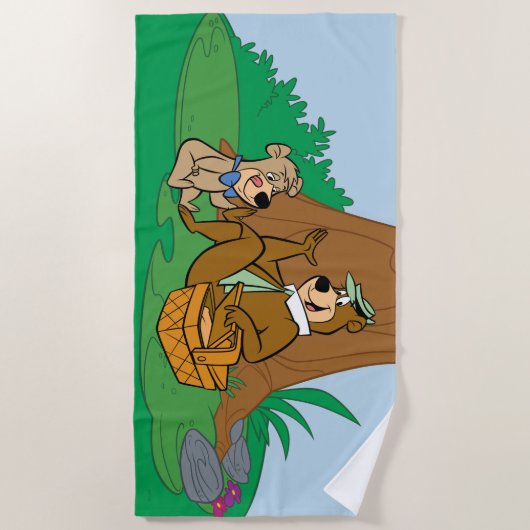 Yogi Beer en Boo-Boo picknick snack Strandlaken (Voorkant)