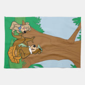 Yogi Beer en Boo-Boo picknick snack Theedoek (Horizontaal)