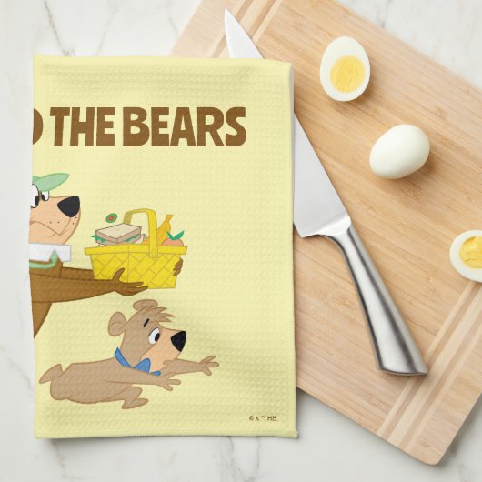 Yogi Beer en Boo-Boo picknickpaniek Theedoek (Quarter Fold)