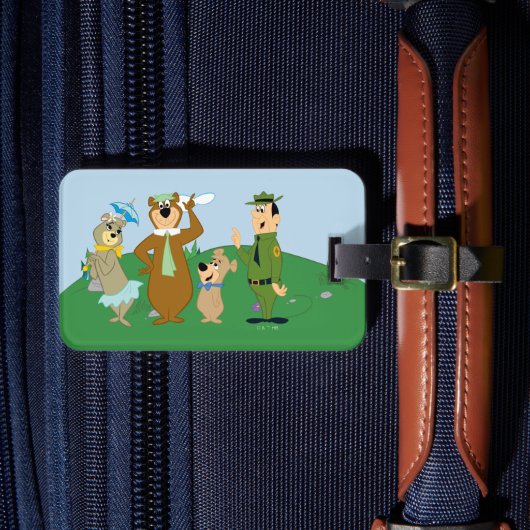 Yogi Beer en vrienden Classic Pose Bagagelabel (Voorkant Insitu 4)