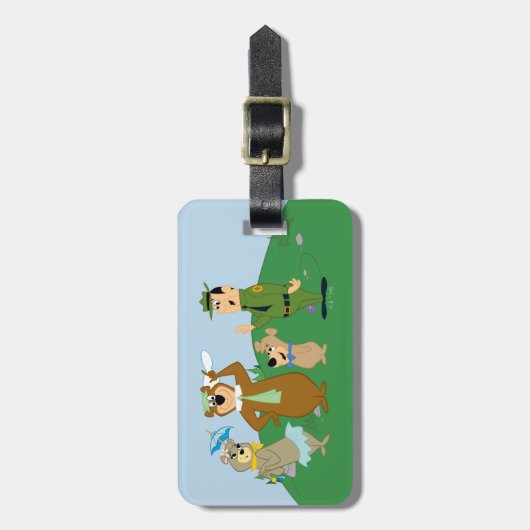 Yogi Beer en vrienden Classic Pose Bagagelabel (Voorkant verticaal)