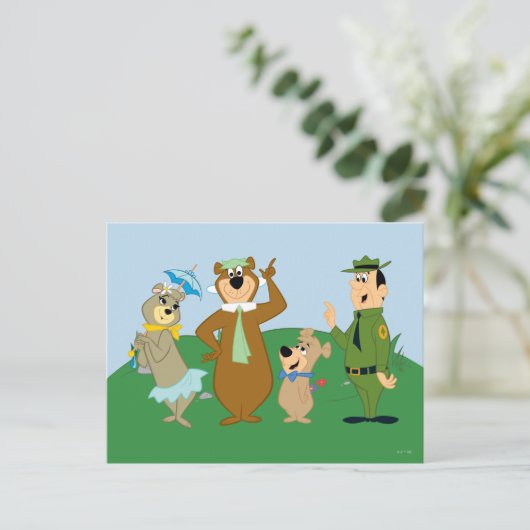 Yogi Beer en vrienden Classic Pose Briefkaart (Staand voorkant)