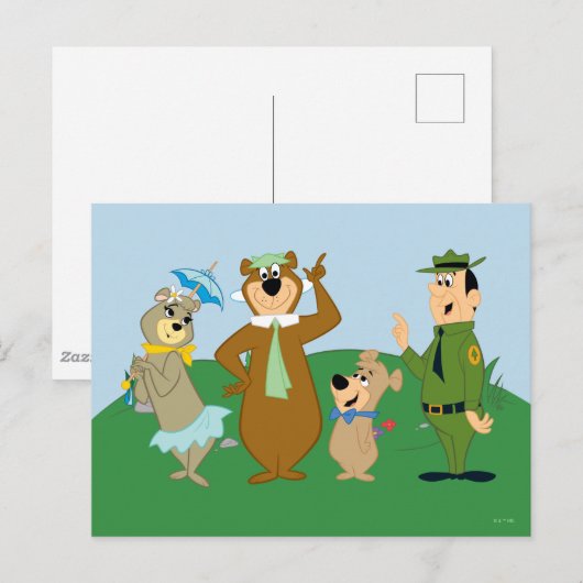 Yogi Beer en vrienden Classic Pose Briefkaart (Voorkant / Achterkant)