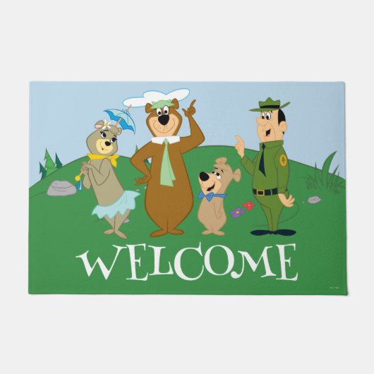 Yogi Beer en vrienden Classic Pose Deurmat (Voorkant)