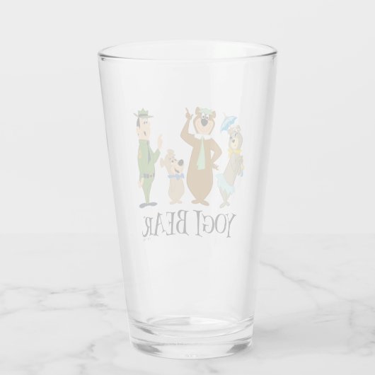 Yogi Beer en vrienden Classic Pose Glas (Achterkant)