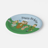 Yogi Beer en vrienden Classic Pose Papieren Bordje (Gekanteld)