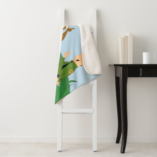 Yogi Beer en vrienden Classic Pose Sherpa Deken (In situ)