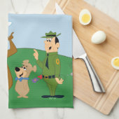 Yogi Beer en vrienden Classic Pose Theedoek (Quarter Fold)