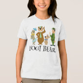 Yogi Beer en vrienden Classic Pose Tri-Blend Shirt (Voorkant)