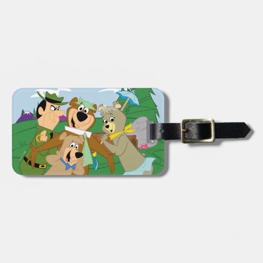 Yogi Beer en Vrienden Framed Forest Afbeelding Bagagelabel (Voorkant horizontaal)