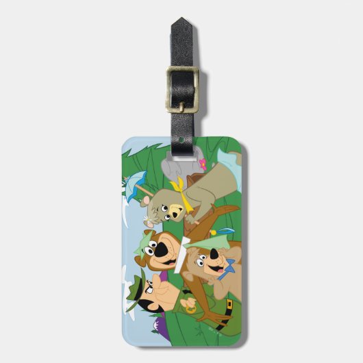 Yogi Beer en Vrienden Framed Forest Afbeelding Bagagelabel (Voorkant verticaal)