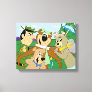 Yogi Beer en Vrienden Framed Forest Afbeelding Canvas Afdruk