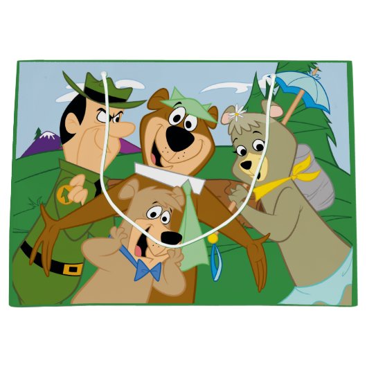 Yogi Beer en Vrienden Framed Forest Afbeelding Groot Cadeauzakje (Voorkant)