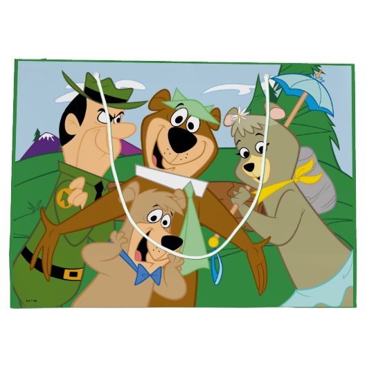Yogi Beer en Vrienden Framed Forest Afbeelding Groot Cadeauzakje (Achterkant)