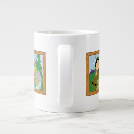 Yogi Beer en Vrienden Framed Forest Afbeelding Grote Koffiekop (Achterkant)