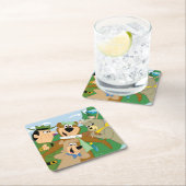 Yogi Beer en Vrienden Framed Forest Afbeelding Kartonnen Onderzetters (Insitu)