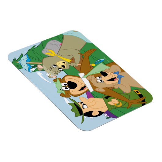 Yogi Beer en Vrienden Framed Forest Afbeelding Magneet (Rechterzijde)