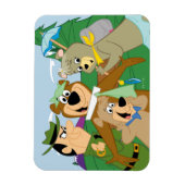 Yogi Beer en Vrienden Framed Forest Afbeelding Magneet (Verticaal)