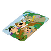 Yogi Beer en Vrienden Framed Forest Afbeelding Magneet (Linkerzijde)