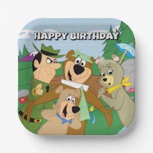 Yogi Beer en Vrienden Framed Forest Afbeelding Papieren Bordje