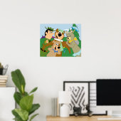 Yogi Beer en Vrienden Framed Forest Afbeelding Poster (Thuiskantoor)