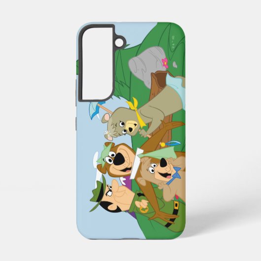 Yogi Beer en Vrienden Framed Forest Afbeelding Samsung Galaxy Hoesje (Achterkant)