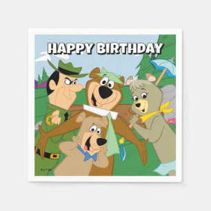 Yogi Beer en Vrienden Framed Forest Afbeelding Servet