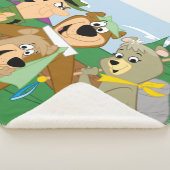 Yogi Beer en Vrienden Framed Forest Afbeelding Sherpa Deken (3/4)