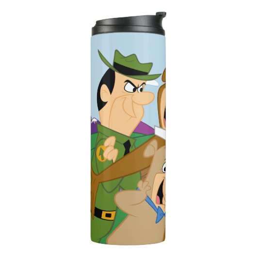 Yogi Beer en Vrienden Framed Forest Afbeelding Thermosbeker (Gedraaid links)