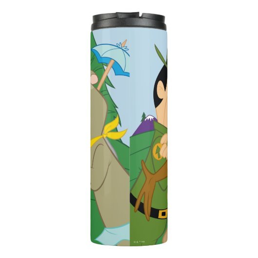 Yogi Beer en Vrienden Framed Forest Afbeelding Thermosbeker (Achterkant)