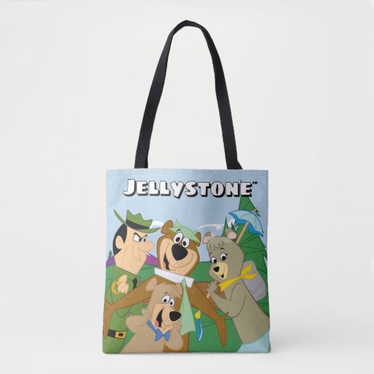 Yogi Beer en Vrienden Framed Forest Afbeelding Tote Bag (Voorkant)