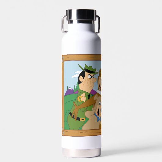 Yogi Beer en Vrienden Framed Forest Afbeelding Waterfles (Voorkant)