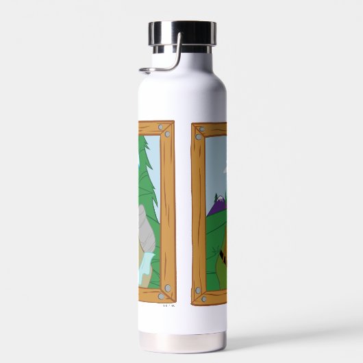 Yogi Beer en Vrienden Framed Forest Afbeelding Waterfles (Rechts)