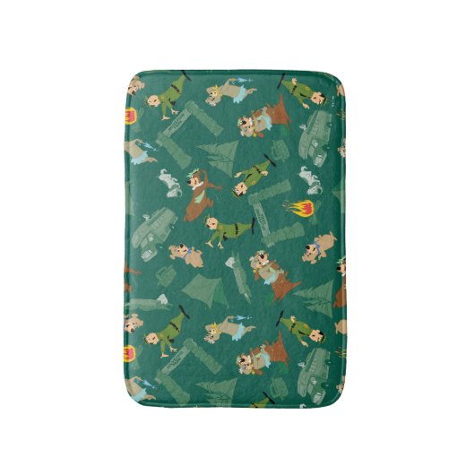 Yogi Beer en vrienden Jellystone Park Camp Pattern Badmat (Voorkant Verticaal)