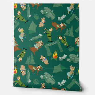 Yogi Beer en vrienden Jellystone Park Camp Pattern Behang