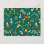 Yogi Beer en vrienden Jellystone Park Camp Pattern Briefkaart (Voorkant)