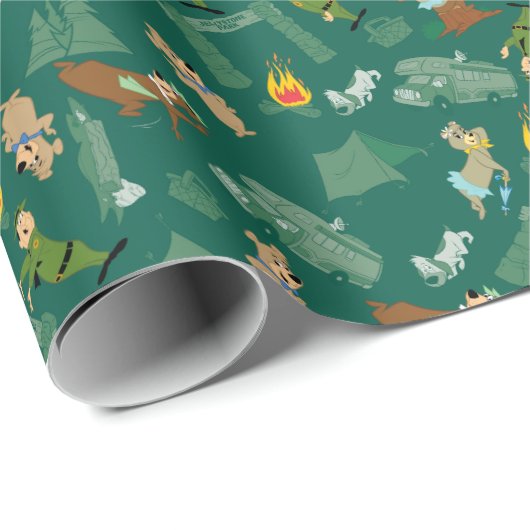 Yogi Beer en vrienden Jellystone Park Camp Pattern Cadeaupapier (Rol Hoek)