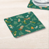 Yogi Beer en vrienden Jellystone Park Camp Pattern Kartonnen Onderzetters (Schuin)