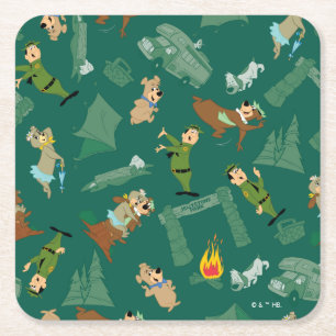 Yogi Beer en vrienden Jellystone Park Camp Pattern Kartonnen Onderzetters